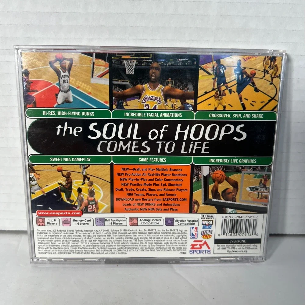 NBA Live 99 Sony PlayStation 1 PS1 EA Sports Basketball Antoine Walker SLUS-0073